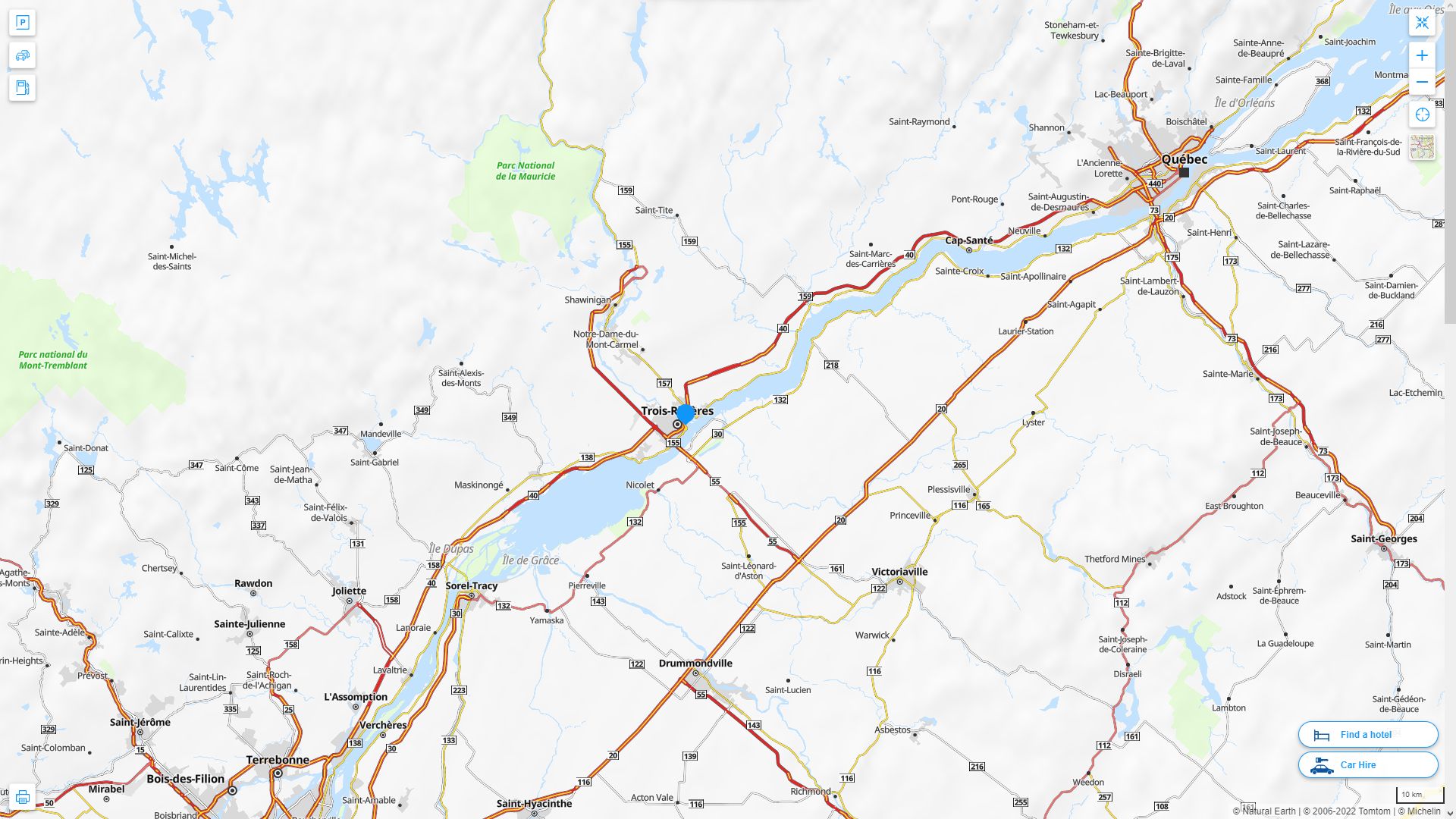 Trois Rivieres Canada Autoroute et carte routiere